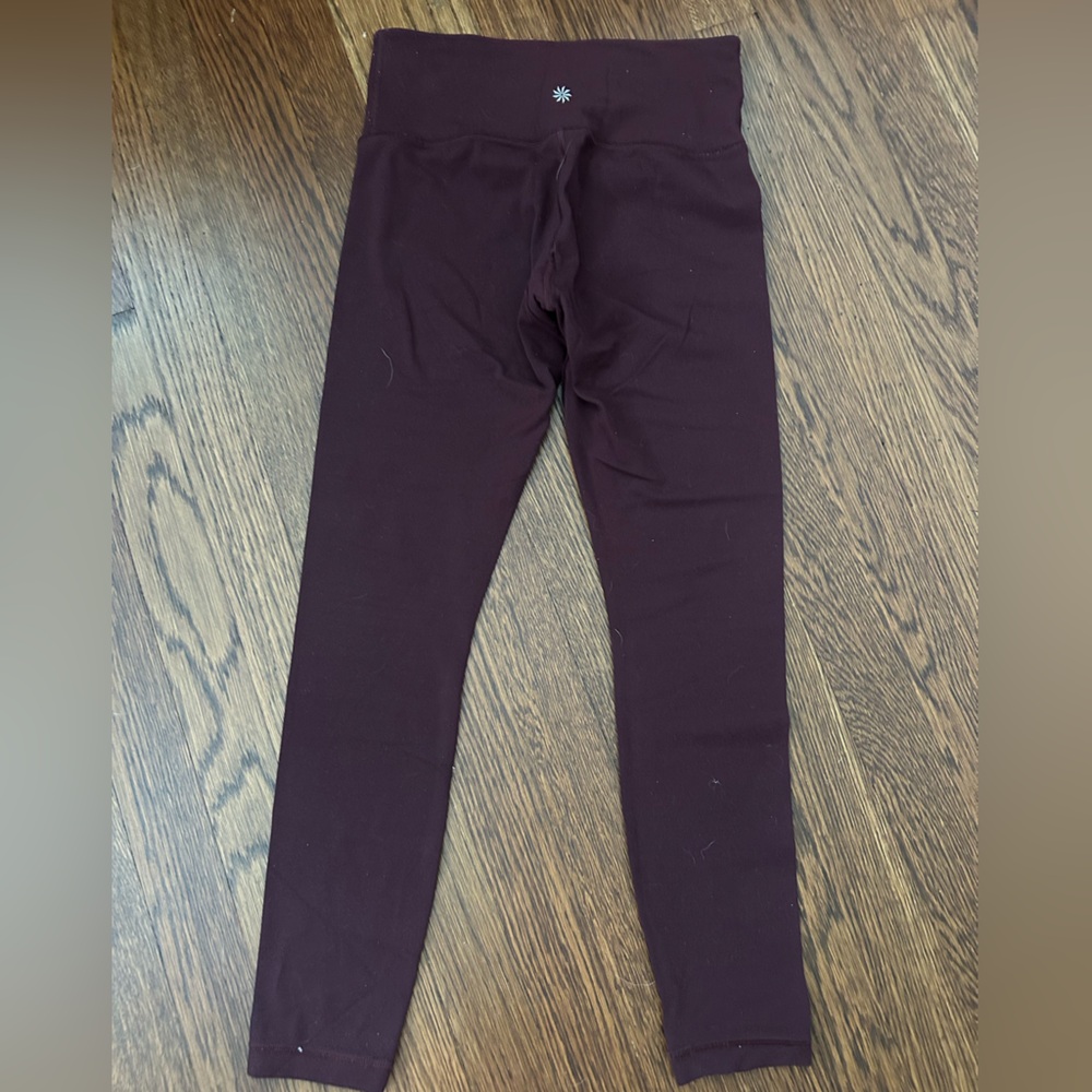 Athleta Burgundy maroon Leggings High-Waisted elation 7/8 tight